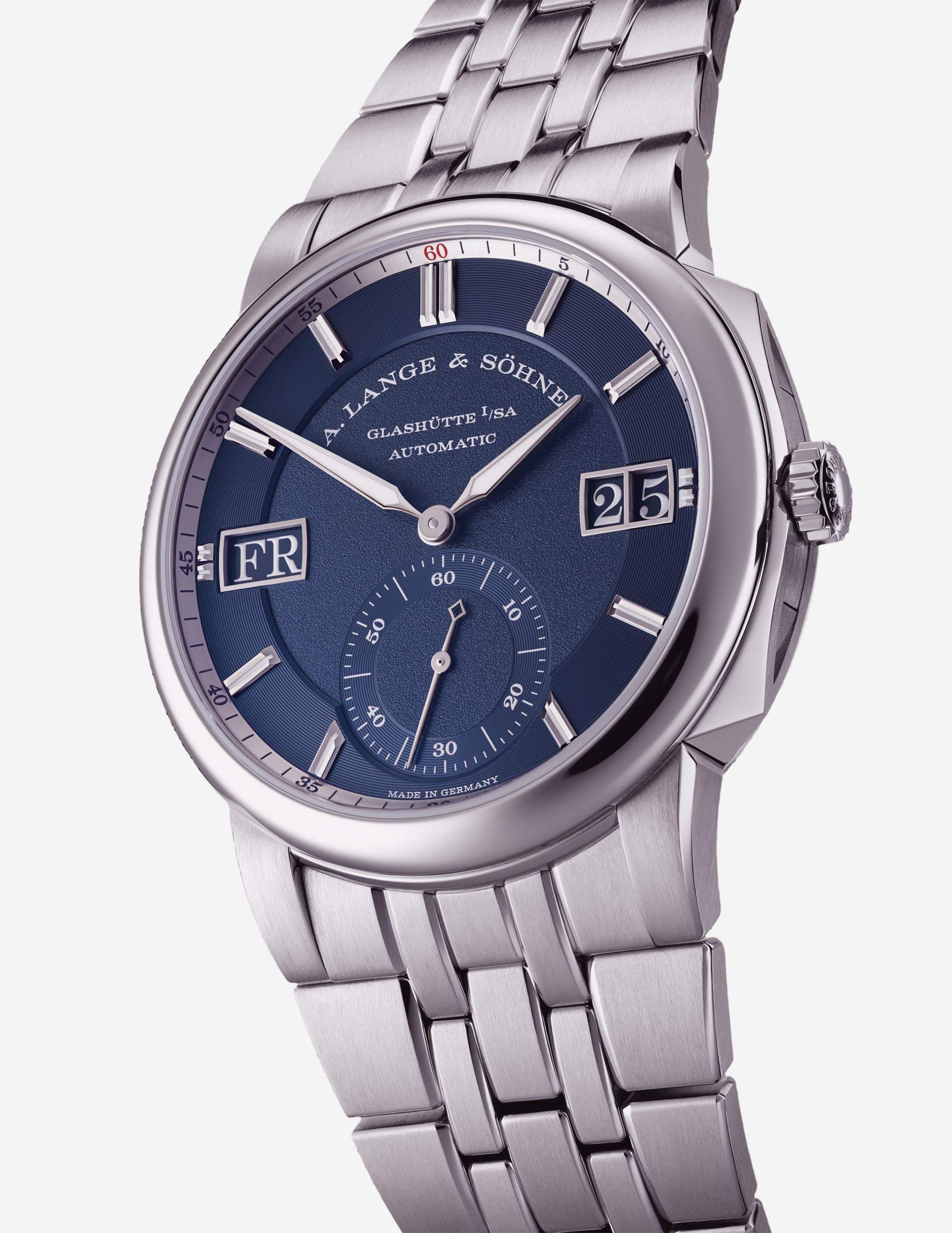 A. Lange & Sohne Odysseus stainless steel integrated bracelet sports watch with a blue dial for A Collected Man London