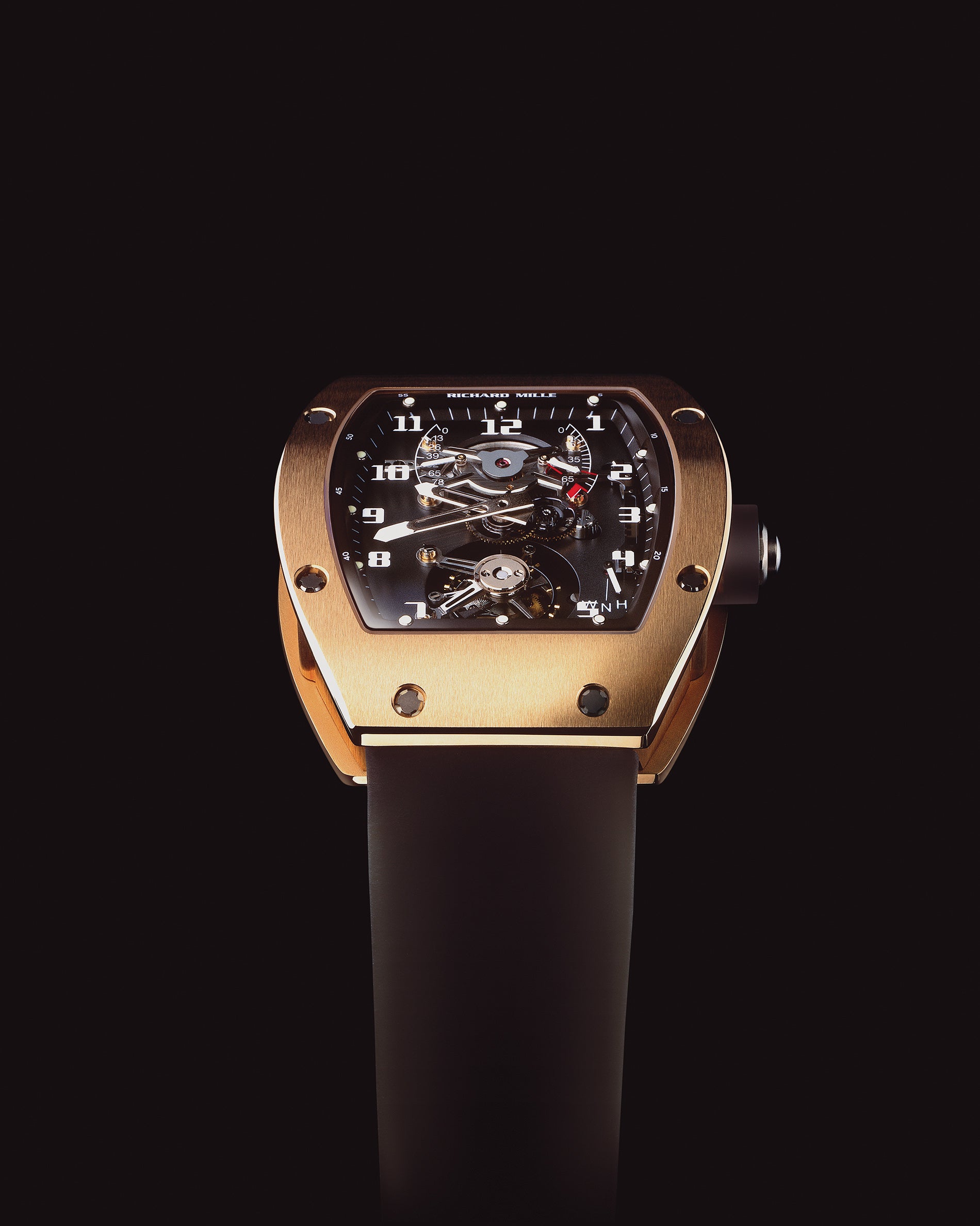 Richard Mille RM001 in rose gold at an angle for A Collected Man London