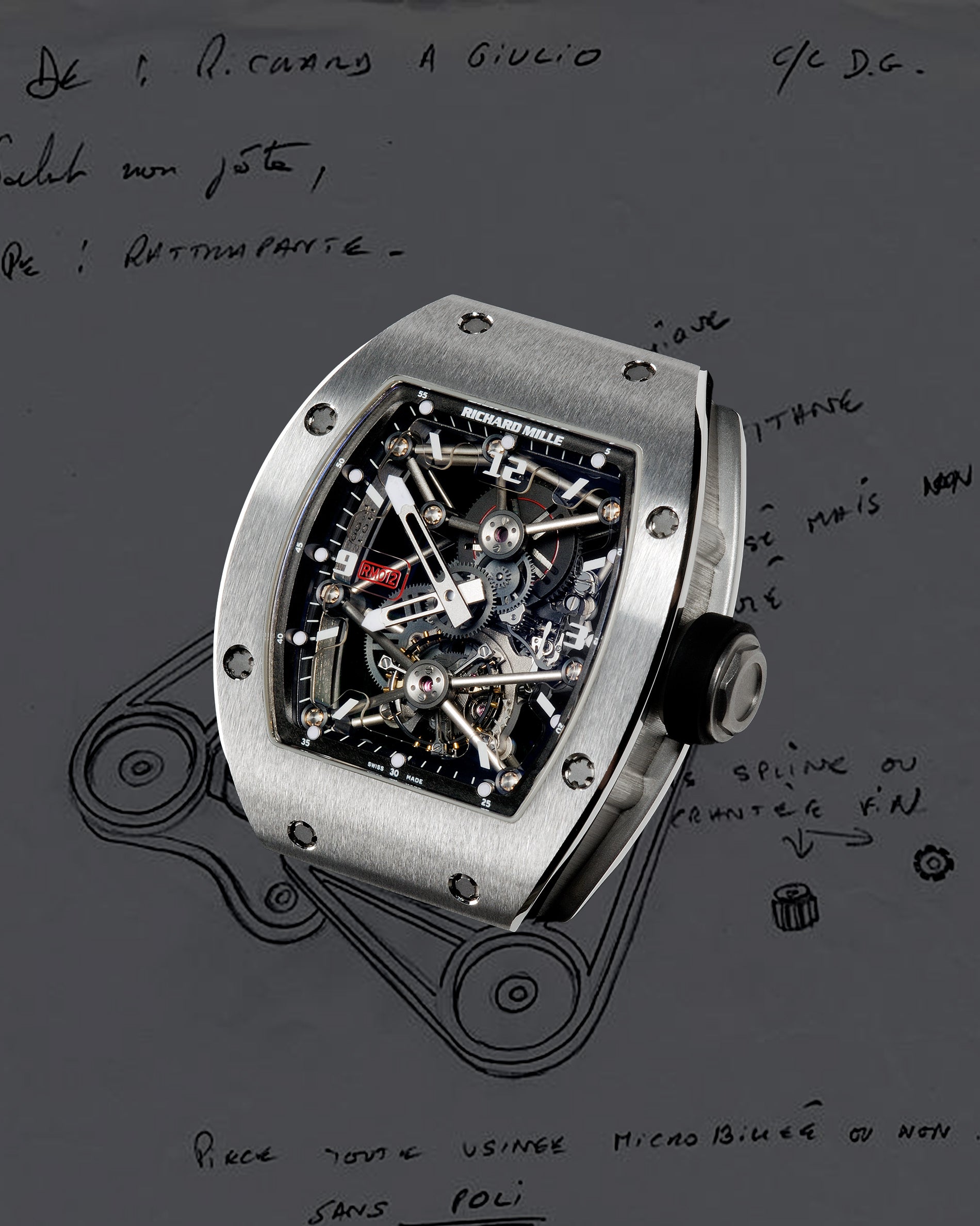 Richard Mille RM012 with Phyrox tube structure holding movement in place for A Collected Man London 