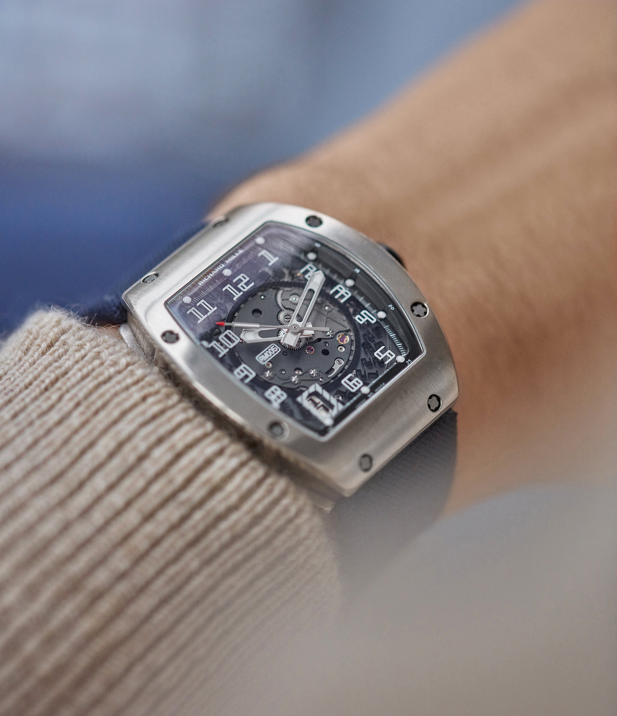 Richard Mille RM005 wrist shot for the disruptive world of early Richard Mille for A Collected Man London