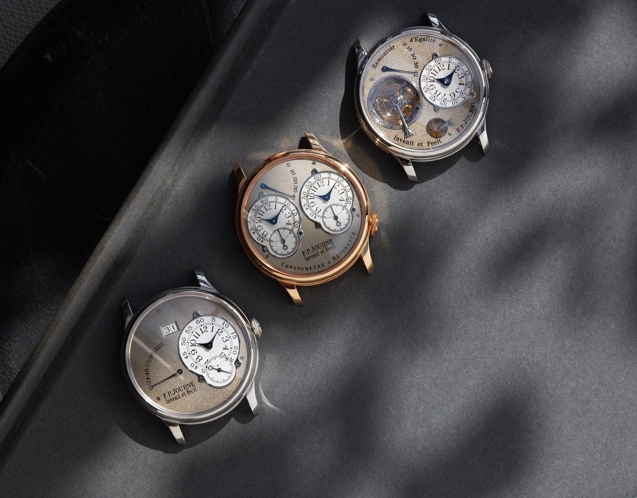 François-Paul Journe three core models in The Rise of Neo-Vintage Watches for A Collected Man London