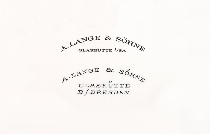 A Lange & Söhne original logo in Our Favourite Uses of Typography in Watches for A Collected Man London