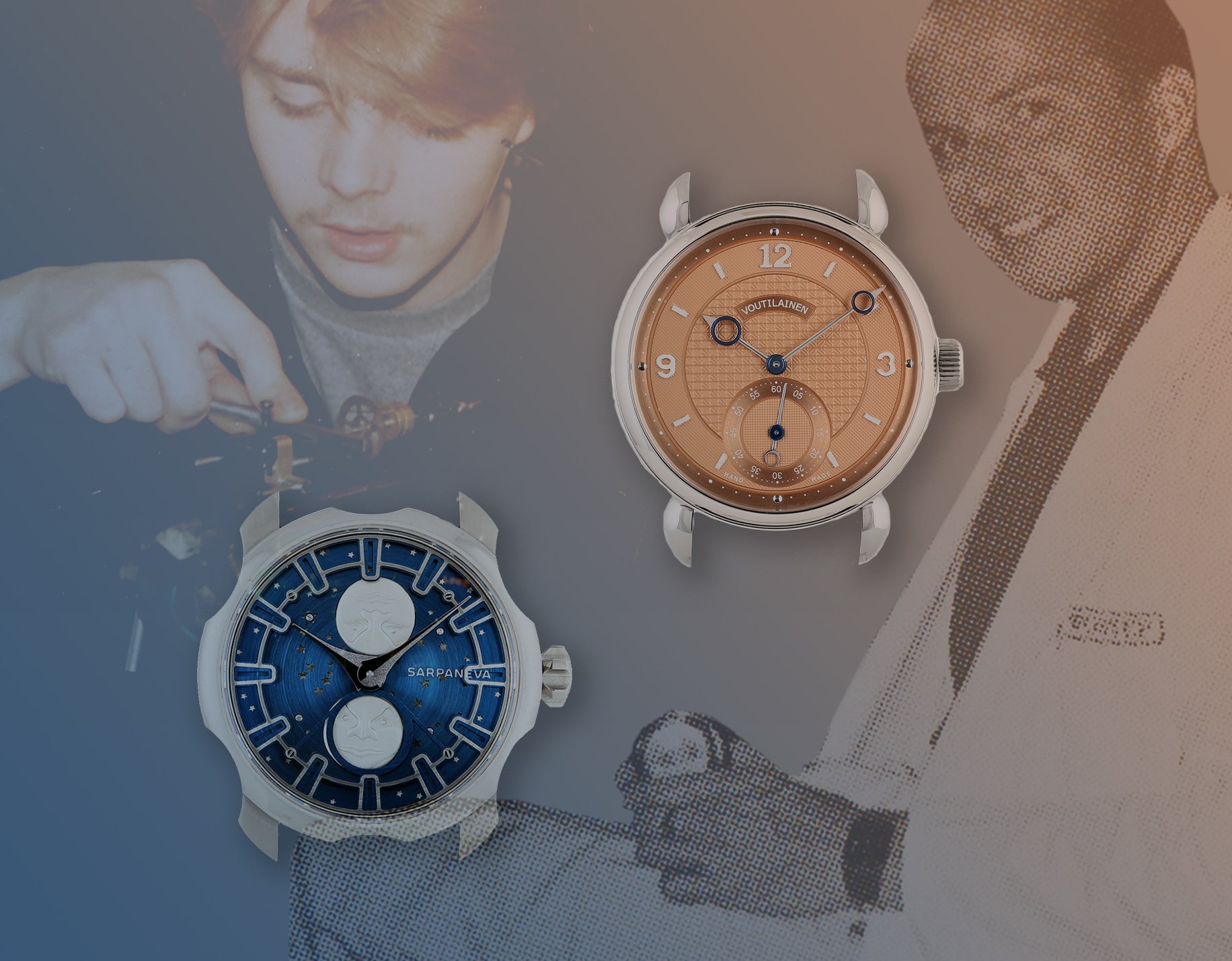 Finnish School of Watchmaking Kari Voutilainen and Stepen Sarpaneva for A Collected Man London