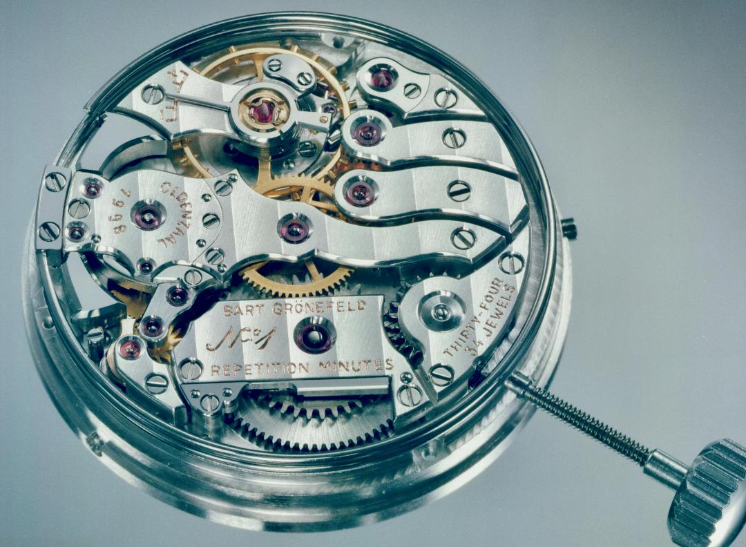 Bart Grönefeld's minute repeater movement in Watchmakers Look Back on the First Watch They Made for A Collected Man London