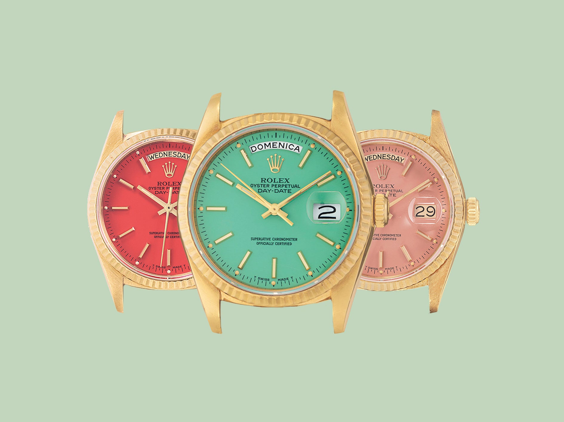 rolex colored dials