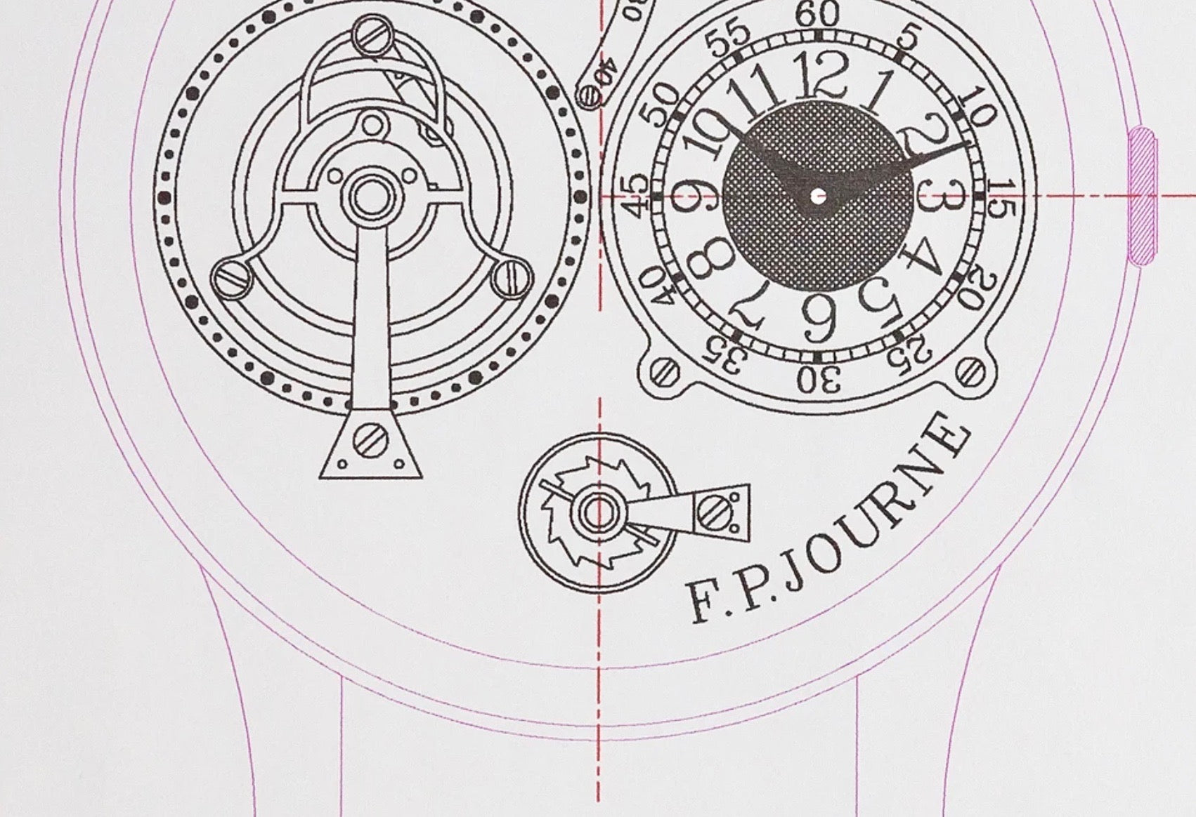 Journe technical drawing of remontoire in Chasing Accuracy in Mechanical Wristwatches for A Collected Man London
