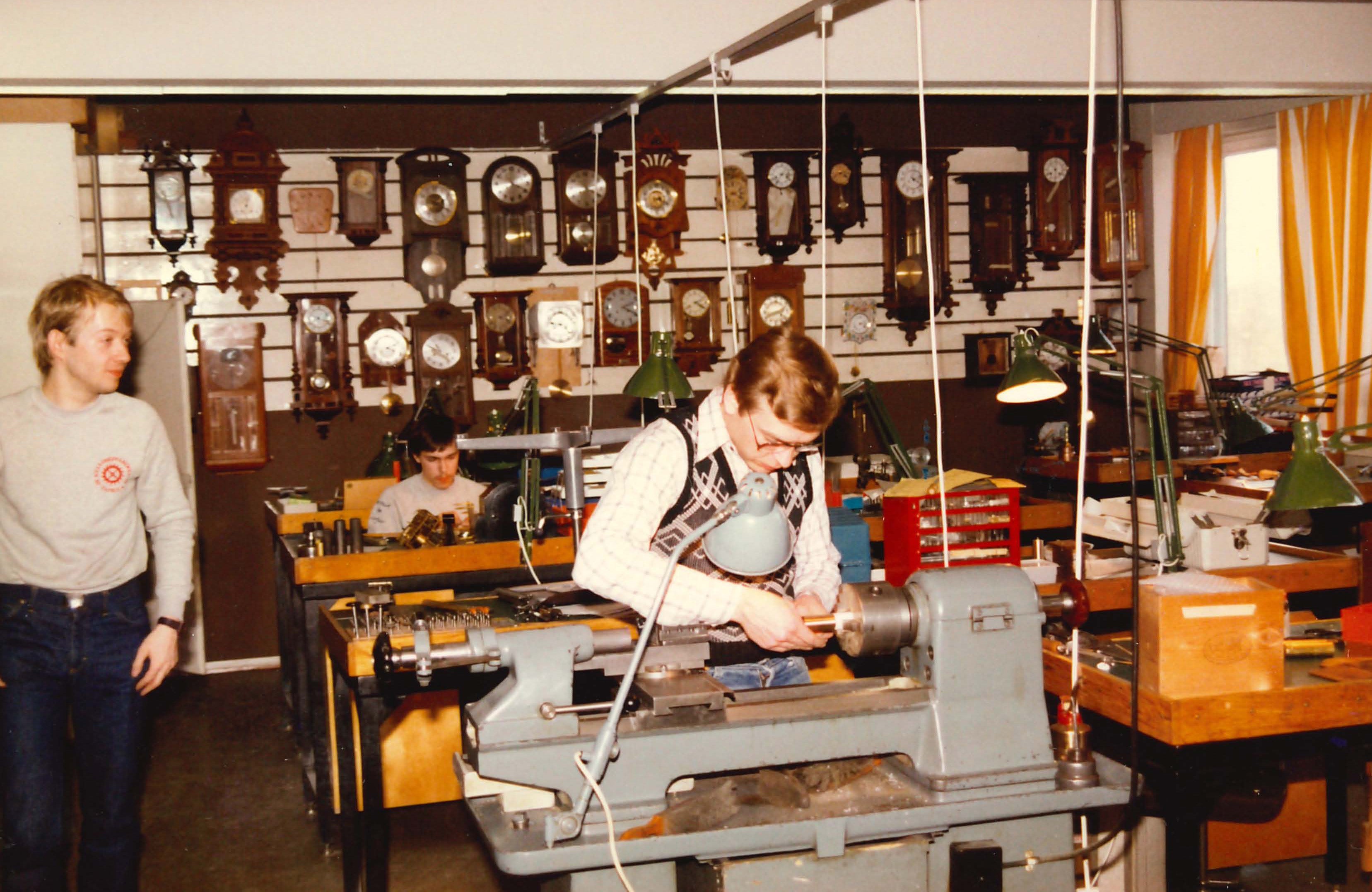 Finnish School of watchmaking inside a workshop archival image for A Collected Man London