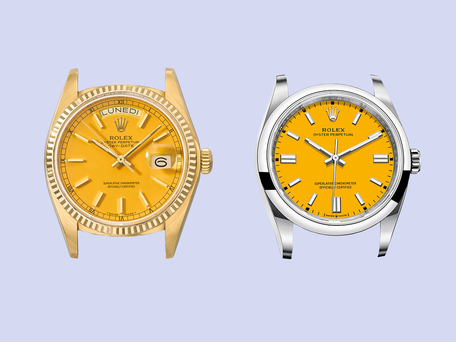 rolex with yellow face