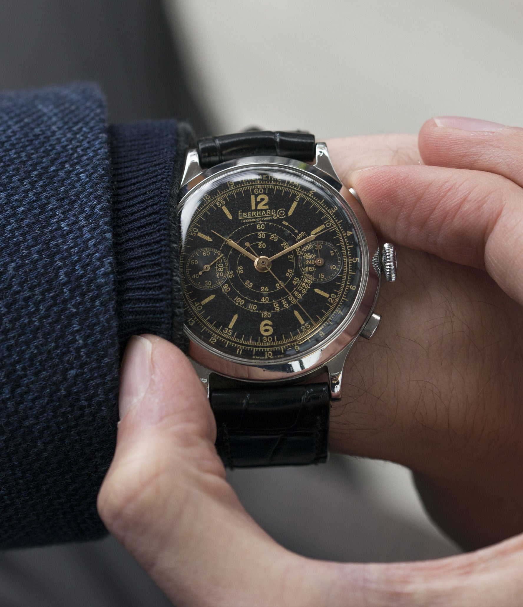 Buy vintage Eberhard pre Extra-Fort chronograph watch | Buy Online
