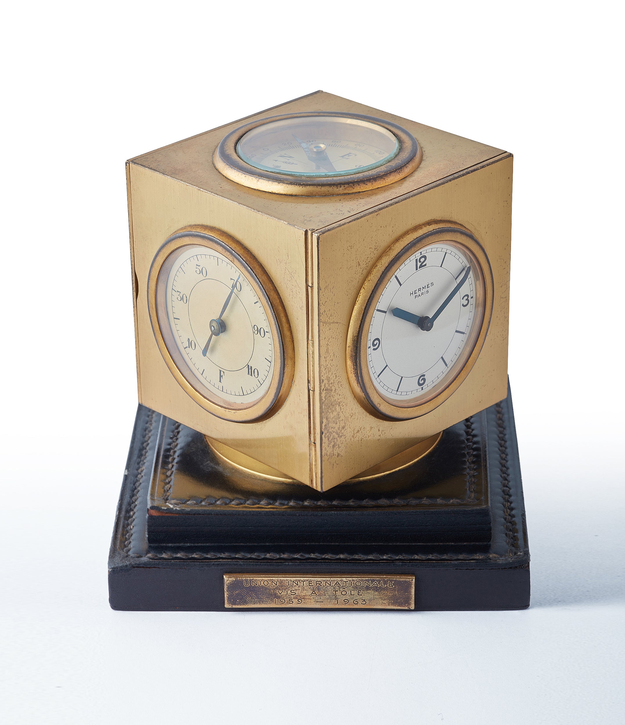 Hermes Paris Compendium Rare Desk Clock Buy Vintage Hermes Clock