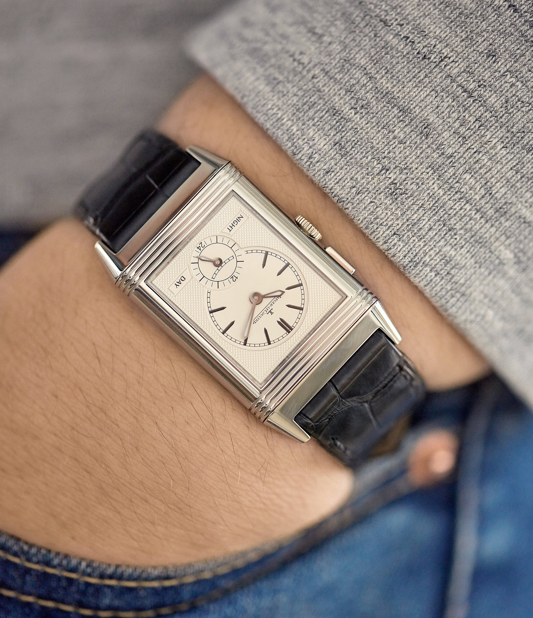 Jaeger-LeCoultre Grand Reverso Ultra-Thin Duoface Blue & Silver Dial