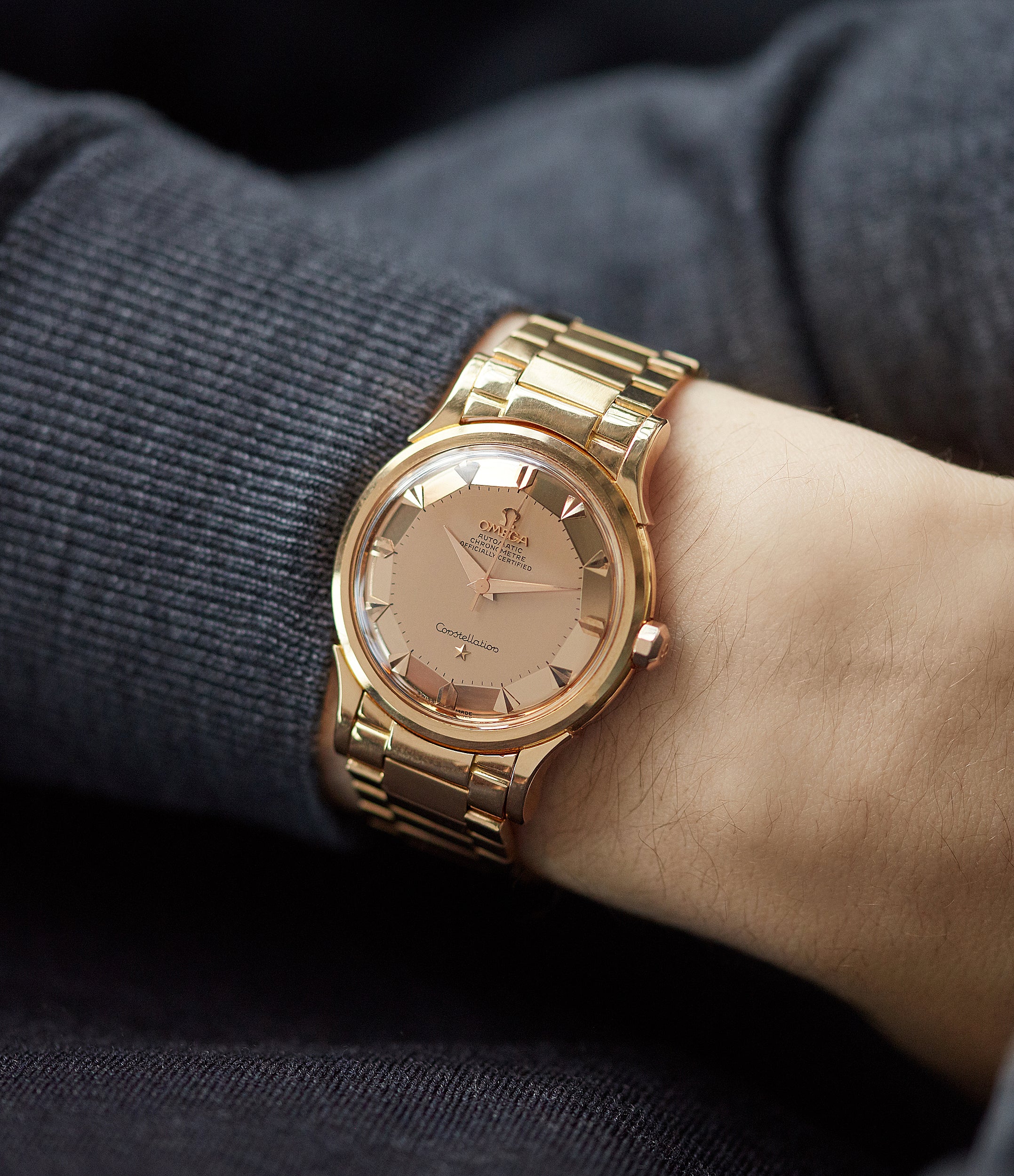 omega constellation gold price