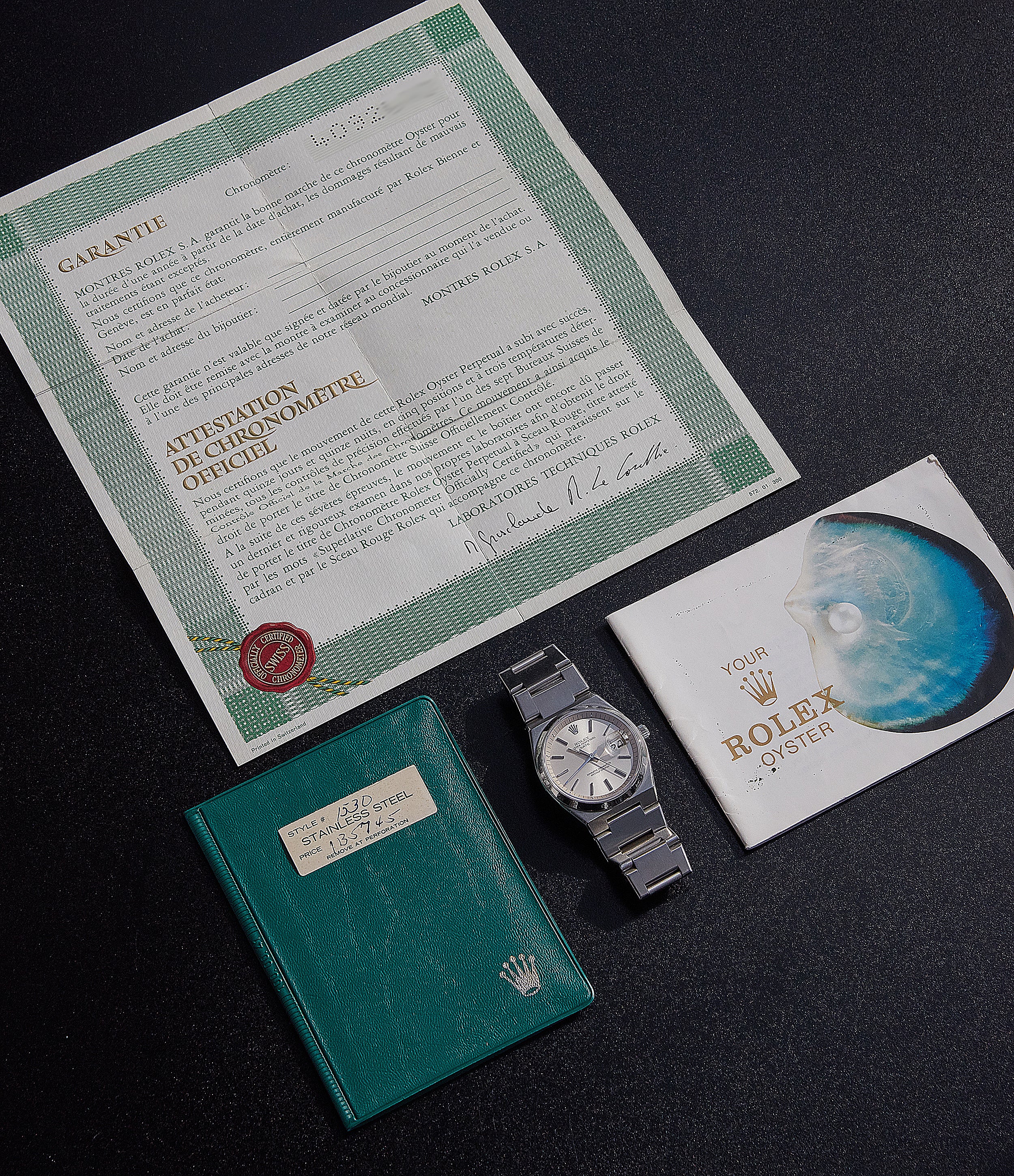 rolex box and papers for sale