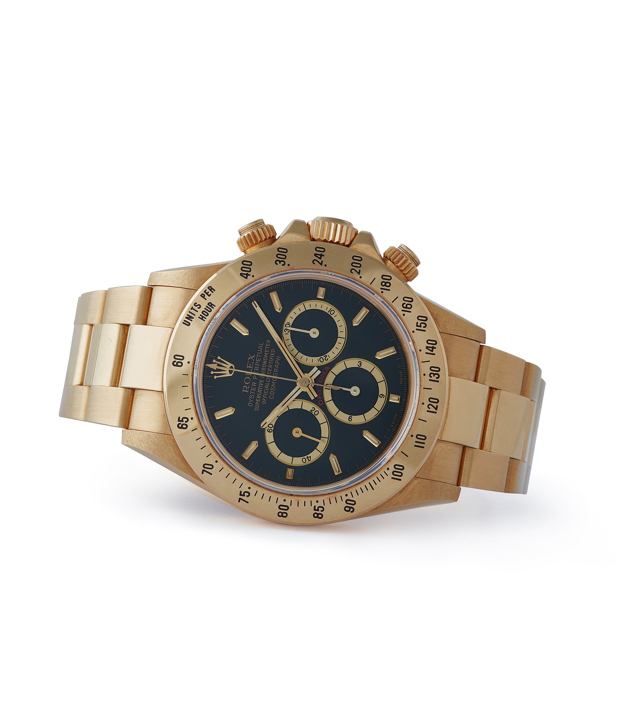 rolex daytona zenith yellow gold