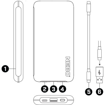 Nebo 10k Power bank manual key