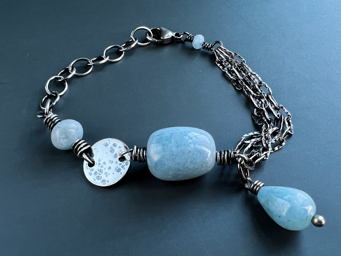Offset Aquamarine Bracelet