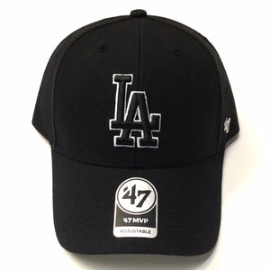 47 BRAND Los Angeles Dodgers '47 MVP Strapback Hat - BLACK