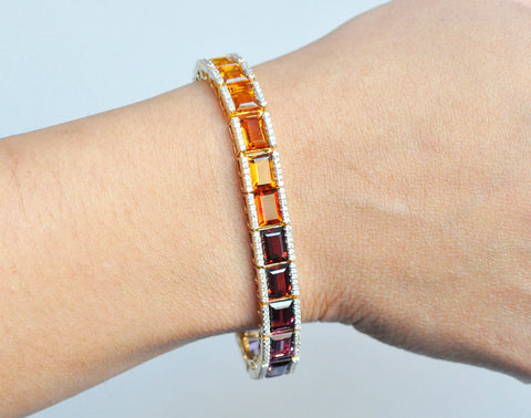 bracelet arc-en-ciel multicolore