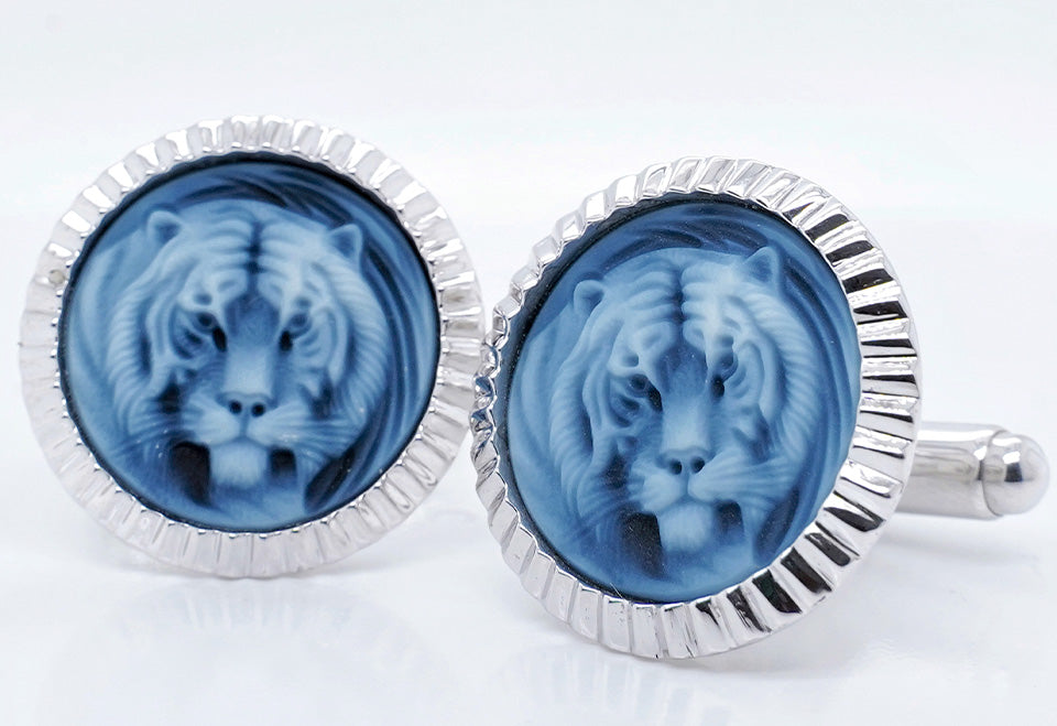 tiger design cufflinks
