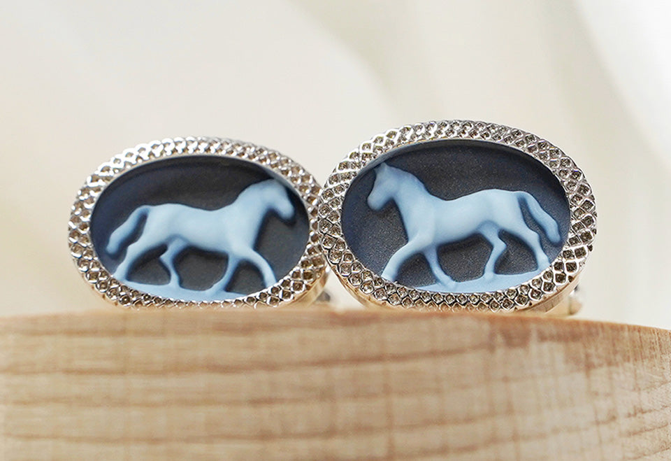 horse cufflinks