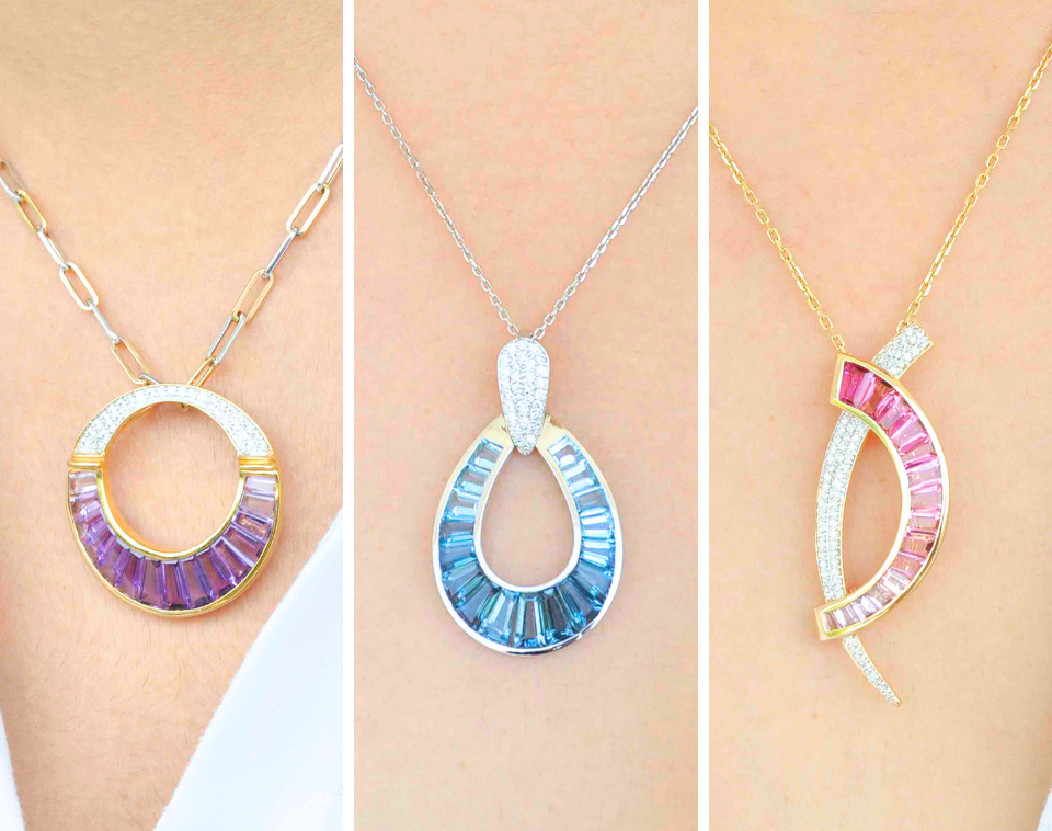 gradient design pendants