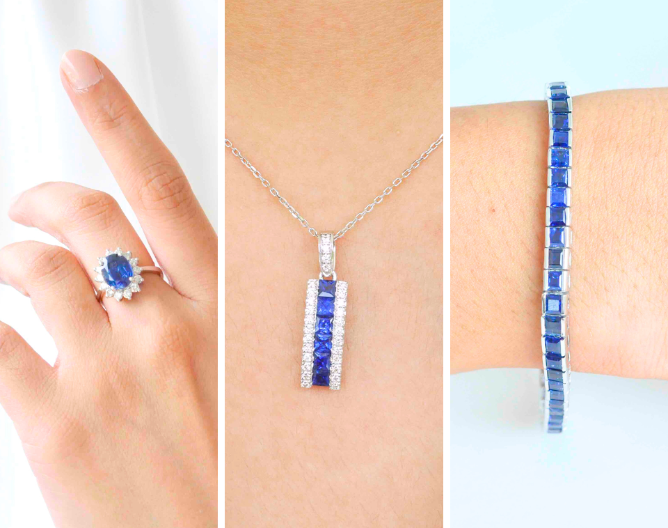 blue sapphire jewelry collection