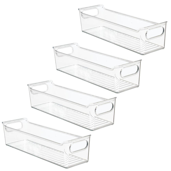 4/ Clear Pantry Storage Organizer Bins With Lids Plastic - Temu