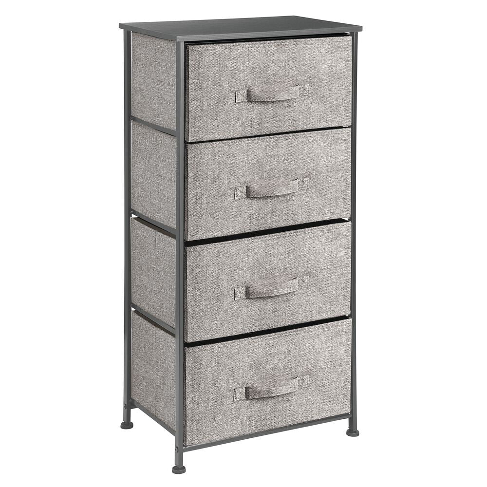 4-Drawer Tall Dresser with Fabric Drawers