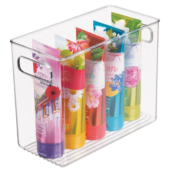 mDesign Large Plastic Bathroom Vanity Storage Organizer Bin with