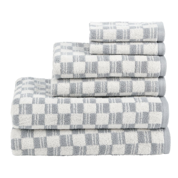  Nate Home by Nate Berkus 100% Cotton Terry 6-Piece Bath Towel  Set  2 Bath Towels, Hand Towels, and Washcloths, 608 GSM, Ultra Soft,  Absorbent for Bathroom from mDesign - Set/6