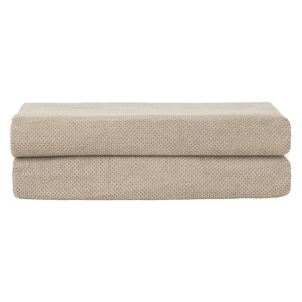 Nate Home by Nate Berkus 100% Cotton Textured Rice Weave 6-Piece Towel Set  | 2 Bath Towels, Hand Towels, and Washcloths, Soft and Absorbent for