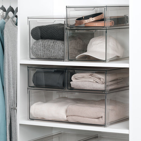 Easy-Sliding Storage Bins with Drawers