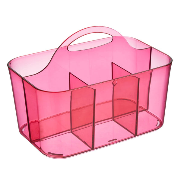 mDesign Plastic Shower Caddy Storage Organizer Utility Tote - Clear/Rose  Gold