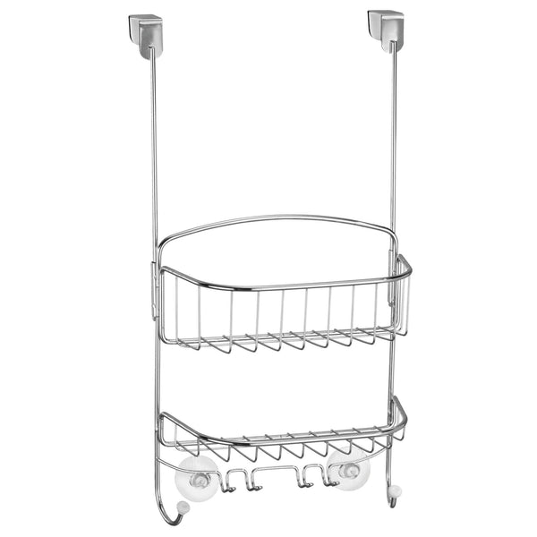 Mdesign Metal Over Shower Door Caddy, Bathroom Storage Organizer