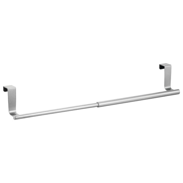 mDesign Over Cabinet Paper Towel Holder with Multi-Purpose Shelf - Chrome