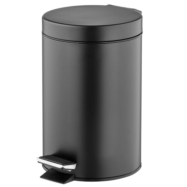 1.3+1.3+8 Gal Bathroom Step Stainless Steel Trash Can Combo -Mega Casa