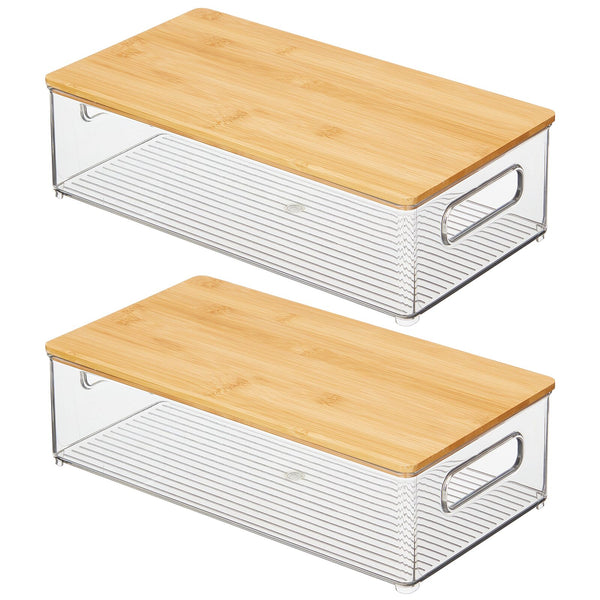 Superb Quality stackable bamboo organization boxes With Luring