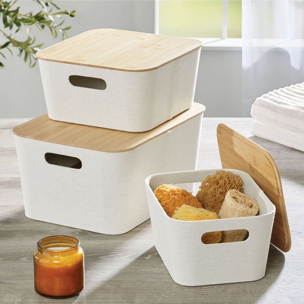 ENLIFE Stackable Storage Bins with Lids and Doors – ENLIFEUAE