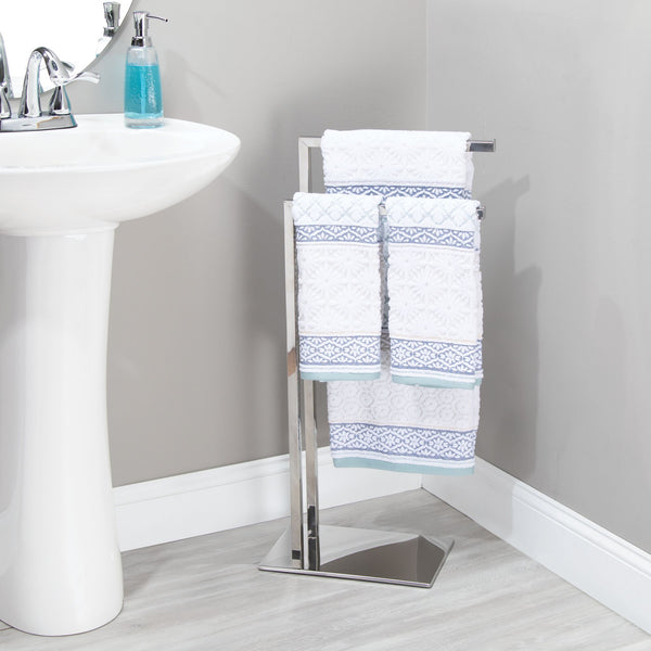 2-Tier Bathroom Shelf, Storage for Towel and Blanket