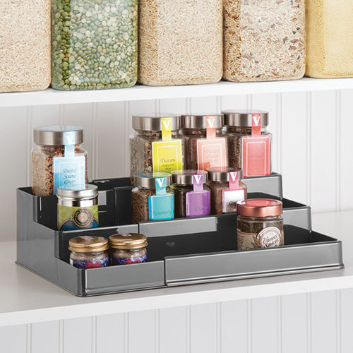 3 Tier Expandable Kitchen Spice Rack Organizer