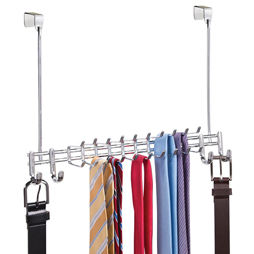 Over Door Men's Tie and Belt Holder Organizer