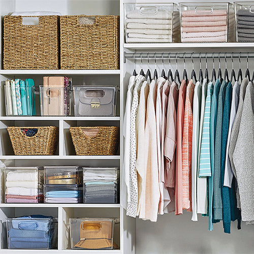 Vertical Clothing Storage Ideas Order Methods Stock Photo 2234895451