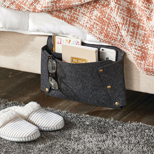 Felt Bedside Pocket Organizer Caddy with Rivets