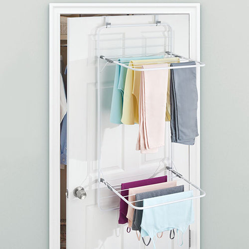 Over Door Laundry Clothes Drying Rack