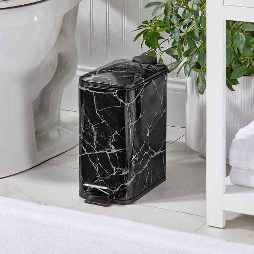 Travel Bathroom Trash Can Stainless Steel Desk Nordic Garbage Bags