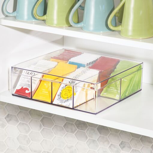 Utopia Home 3 Pack Tea Bag Organizer - Stackable Tea Bag Storage Organizer  with Lid - Tea bag holder For Kitchen Organizers and Storage