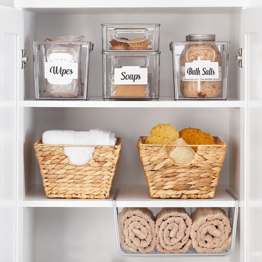  mDesign Plastic Stackable Bathroom Storage Organizer