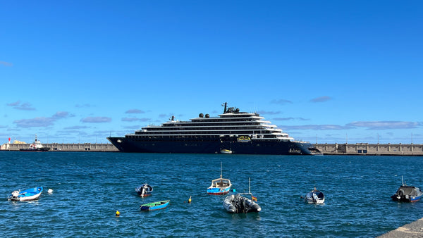 Yacht Evrima at dock in Tenerife - Ritz-Carlton Yacht Collection.