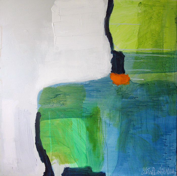 Abstract painting, "One Day, I was Dreaming" by artist Claire Desjardins.