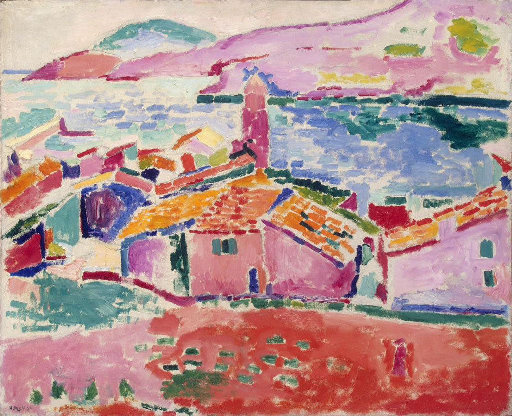 "Les toits de Collioure" Fauvist painting by André Derain (1905).